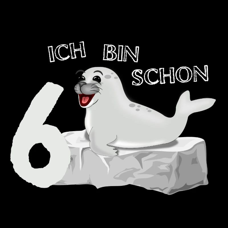Lachende Robbe auf Fels - 6. Geburtstag