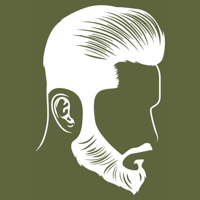 modèle de style de coiffure tête de barbe