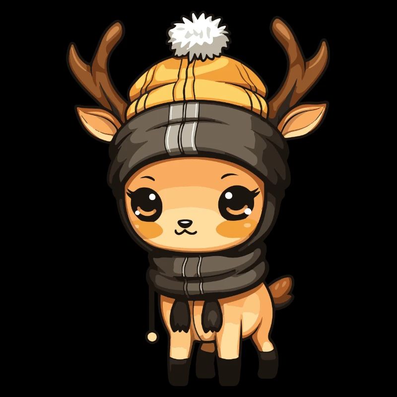 Deer Antlers Winter Comic