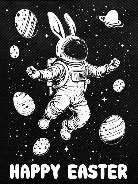 Happy Easter - Osterhase - Osterei - Weltall