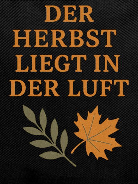 Autumn poem with foliage motif