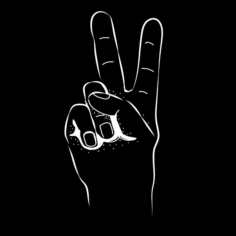 Peace Hand zwei Finger