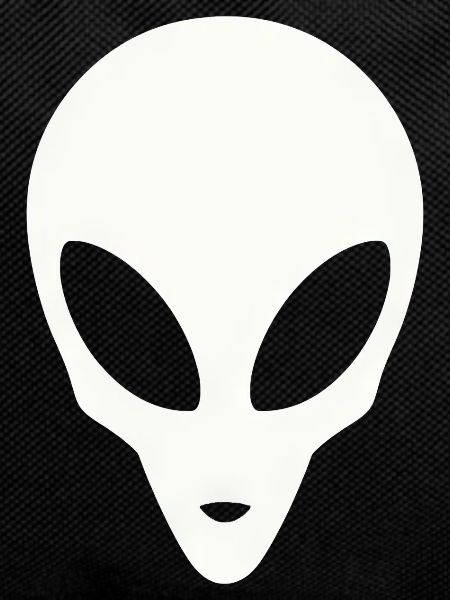 Silhouette of an alien head