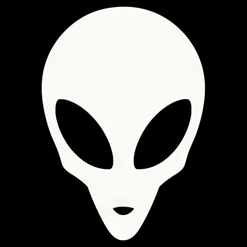 Silhouette eines Alienkopfes