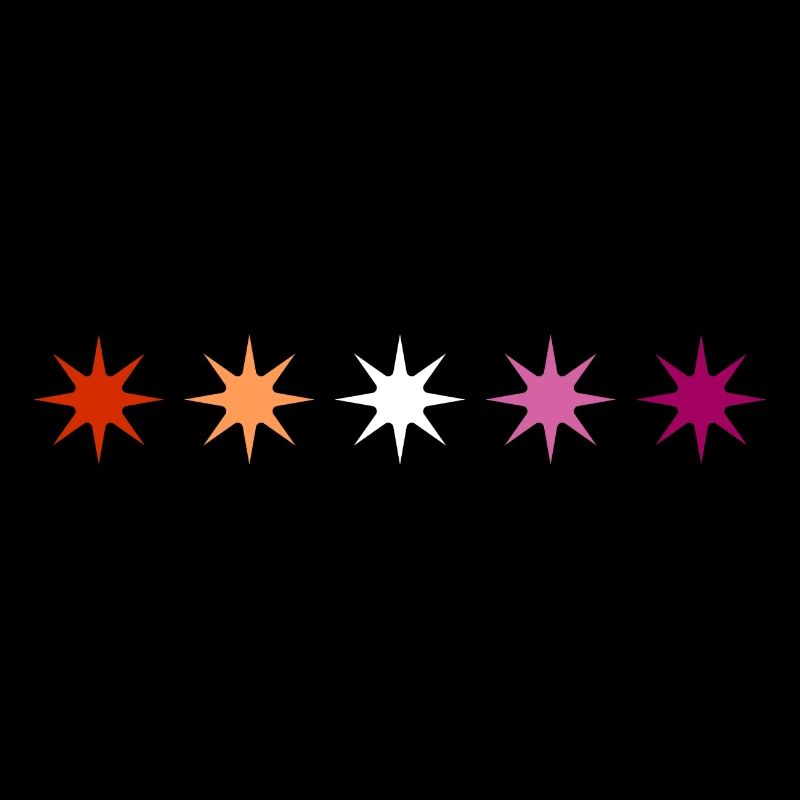 Subtle Lesbian Pride stars