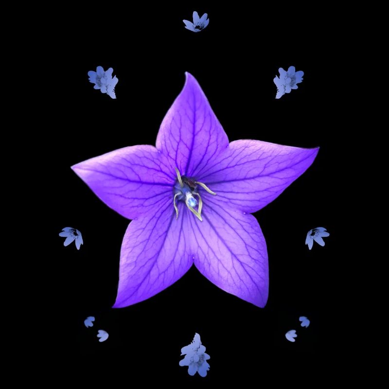 Glockenblume lila Blumenmuster blaues Blume