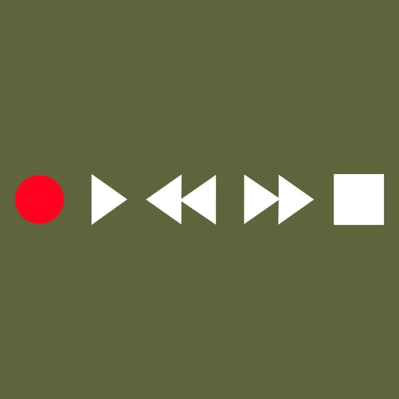 Record Play Rewind Fast Forward Stop