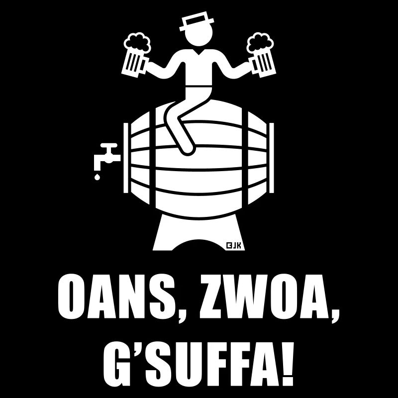 Oans, Zwoa, G’Suffa! (Bier Trinker Auf Bierfass)