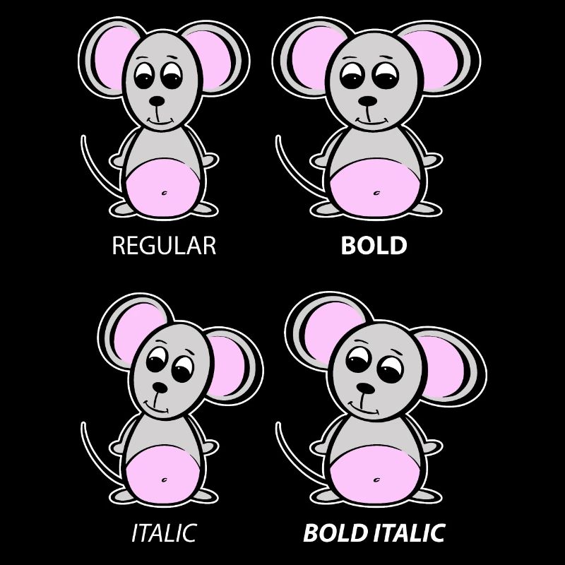 Grafiker Maus - Typografie-Erklärung
