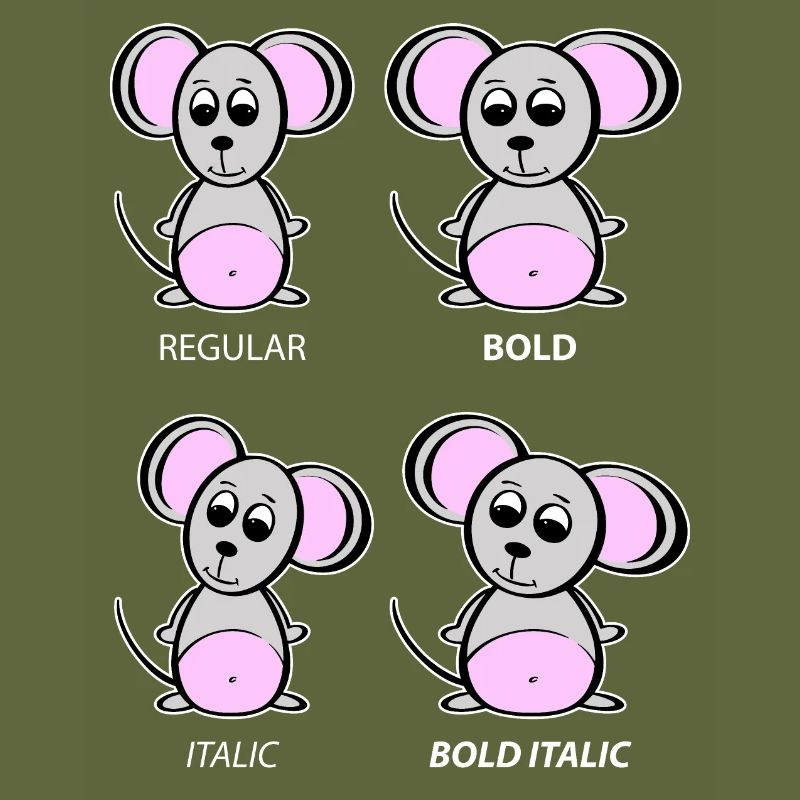 Graphic Designer Mouse - Explication de la typographie