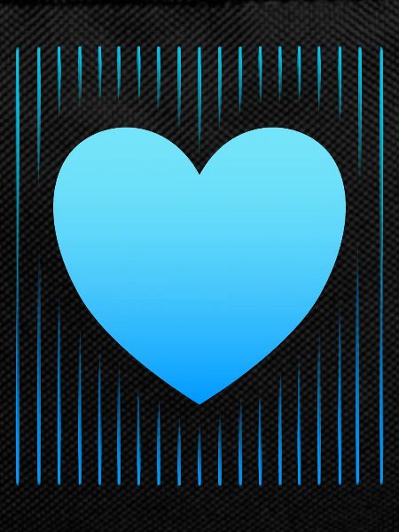 blue heart blue lines