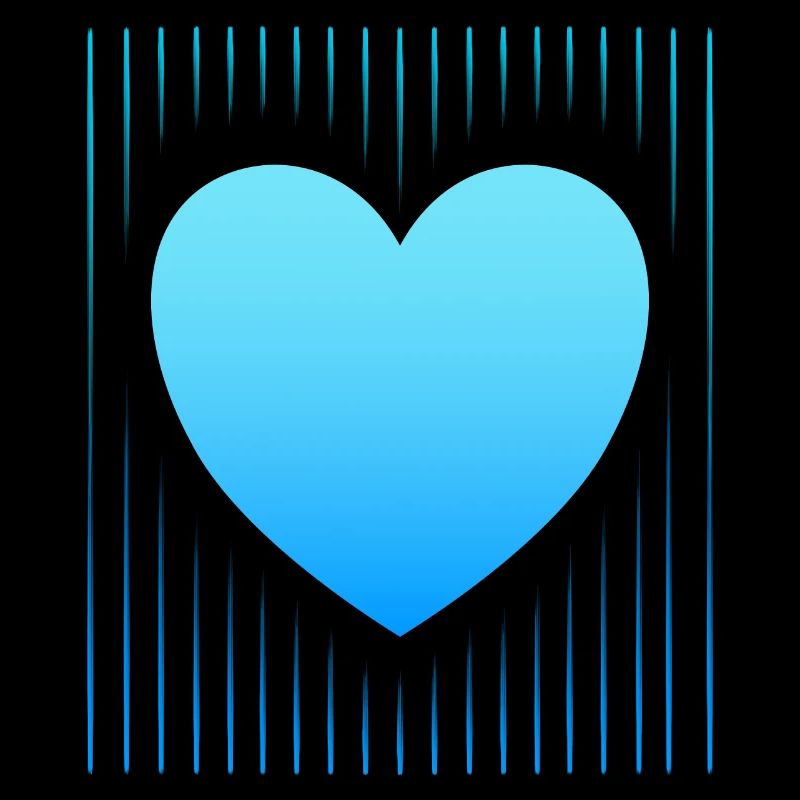 blue heart blue lines
