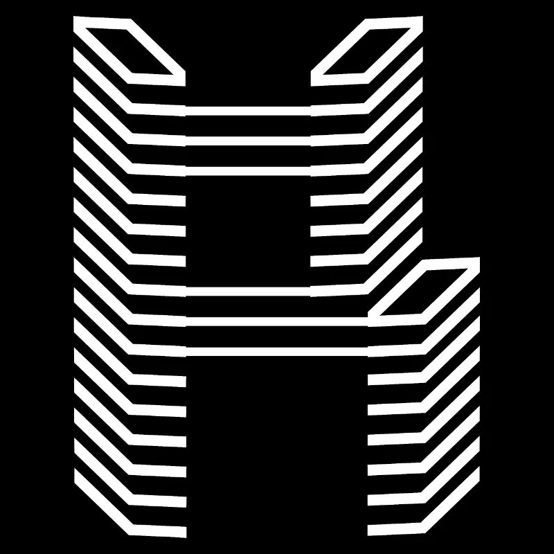 Einzigartiges Buchstaben-R-Logo-Design "Weiß"