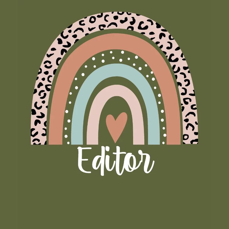 Editor Rainbow Leopard Funny Editor Appreciation