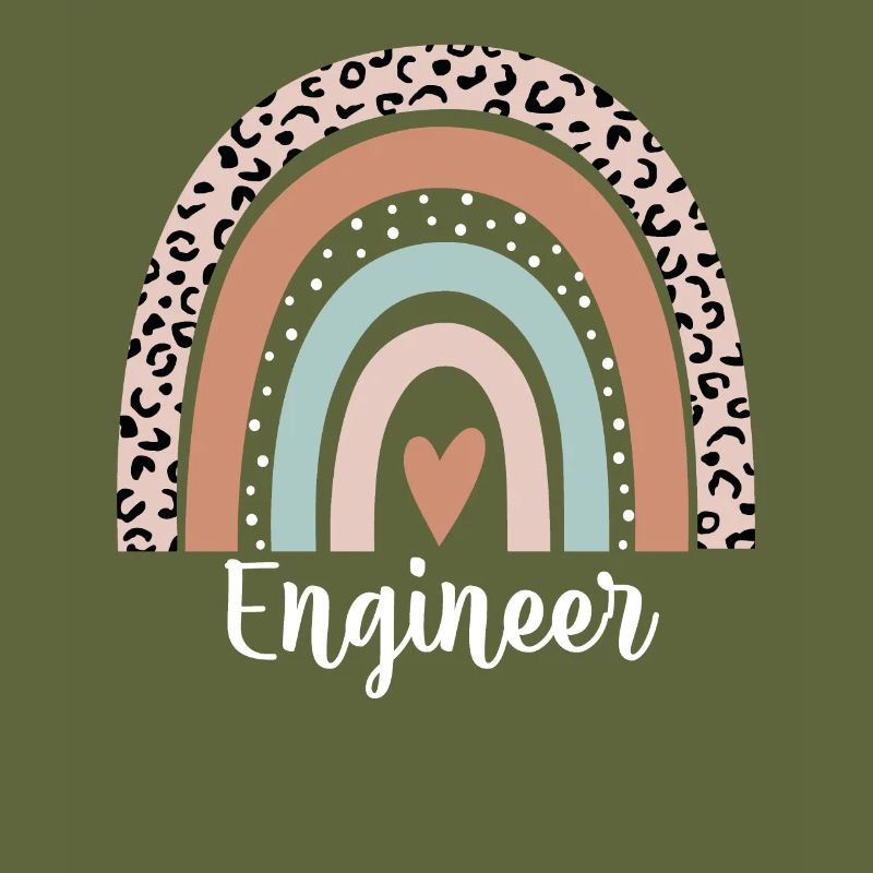 Engineer Rainbow Leopard Funny Engineer