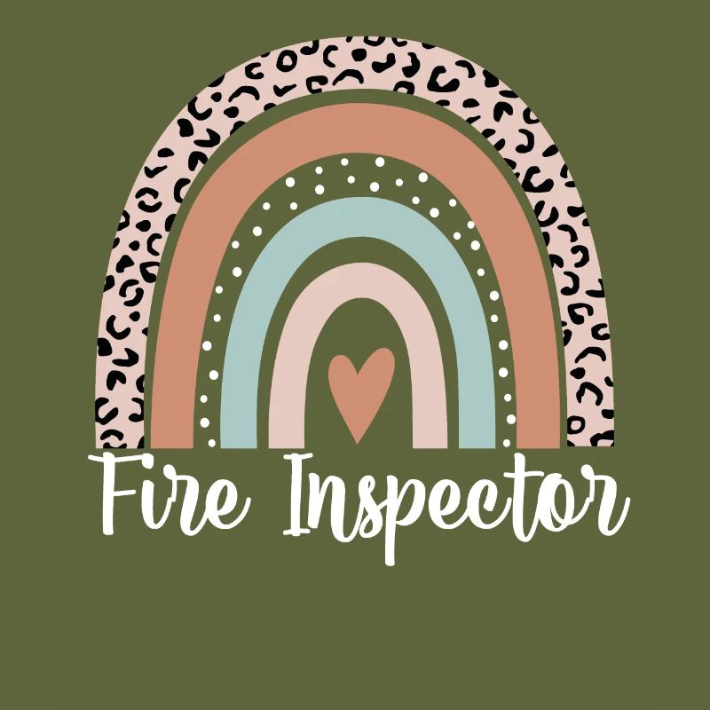Fire Inspector Rainbow Leopard Funny Fire