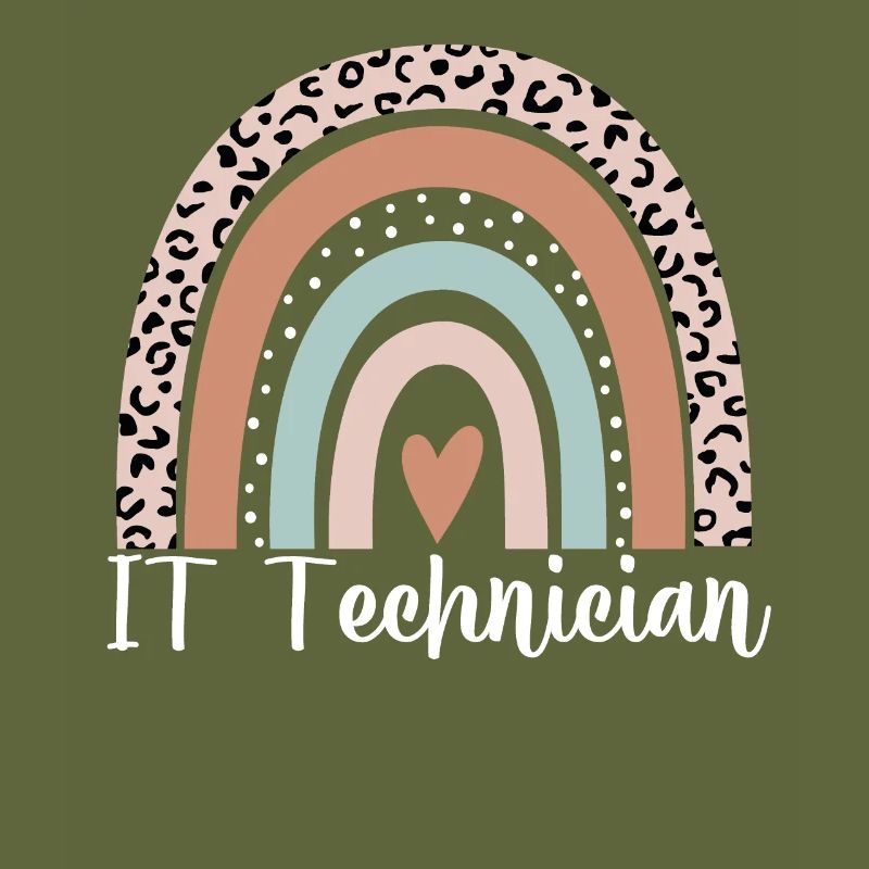 Technicien informatique Rainbow Leopard Drôle Technicien informatique