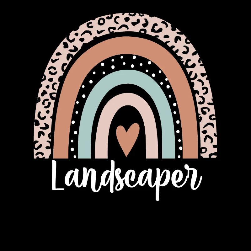 Landscaper Rainbow Leopard Funny Landscaper