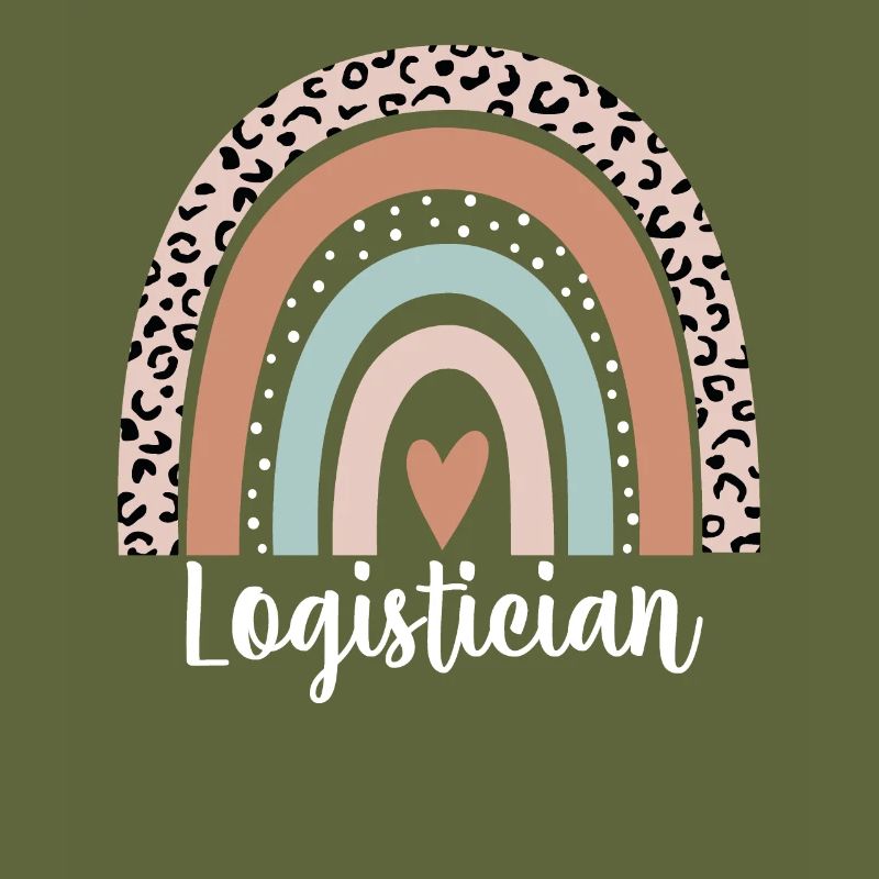 Logistician Rainbow Leopard Funny Logistician