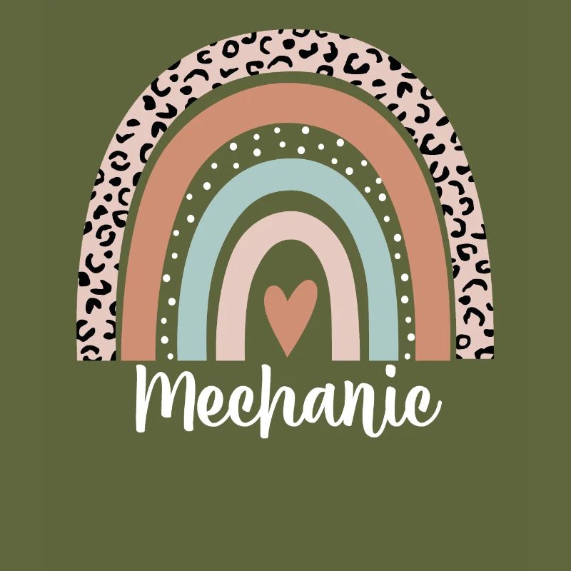 Mechanic Rainbow Leopard Funny Mechanic