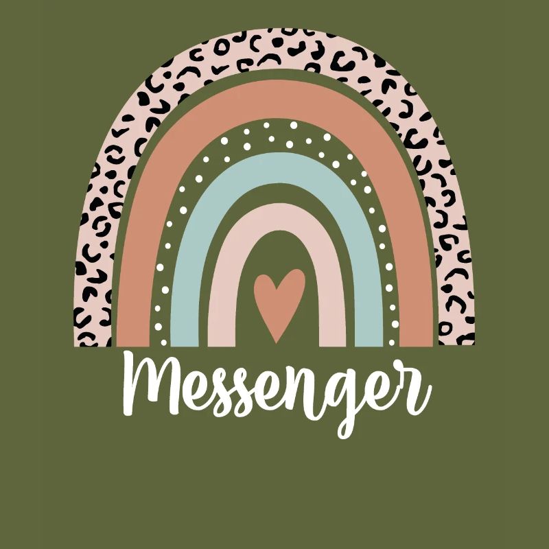 Messenger Rainbow Leopard Funny Messenger