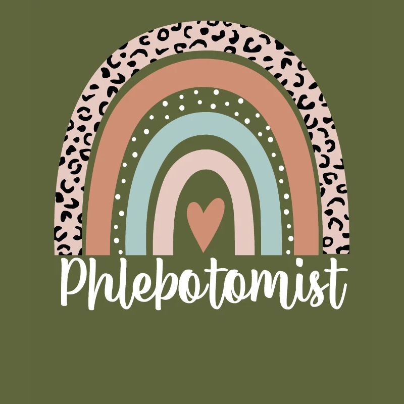 Phlebotomist Regenbogenleopard Lustiger Phlebotomist