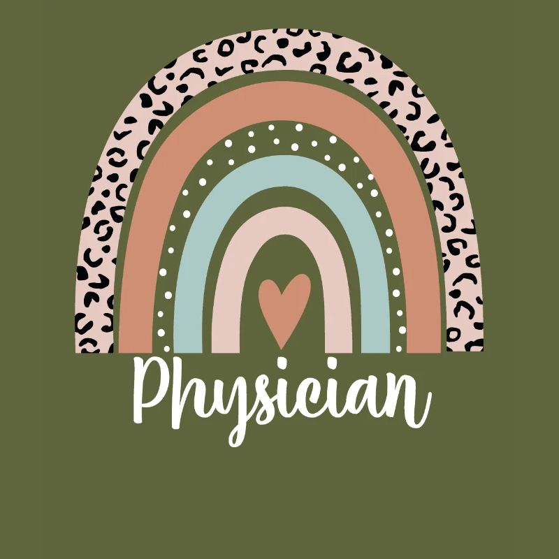 Physician Rainbow Leopard Funny Physician