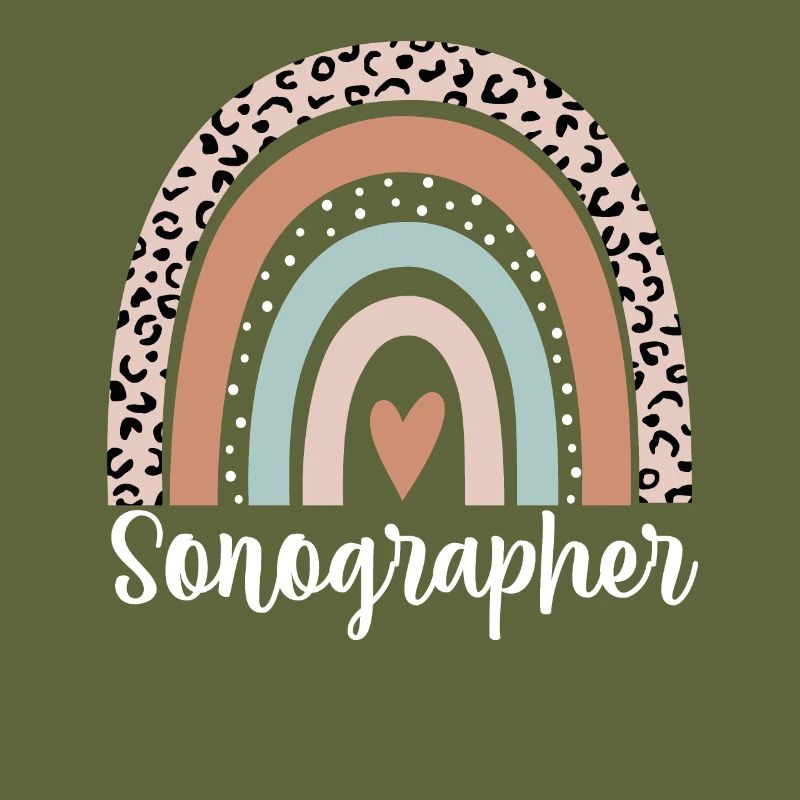 Sonographer Rainbow Leopard Funny Sonographer
