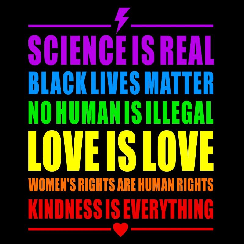 PRIDE RAINBOW LOVE SCIENCE BLACK WOMANS RIGHTS HUM