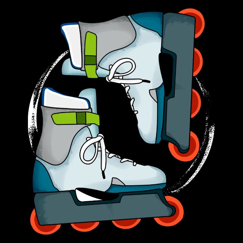Inline Skates Skater Logo