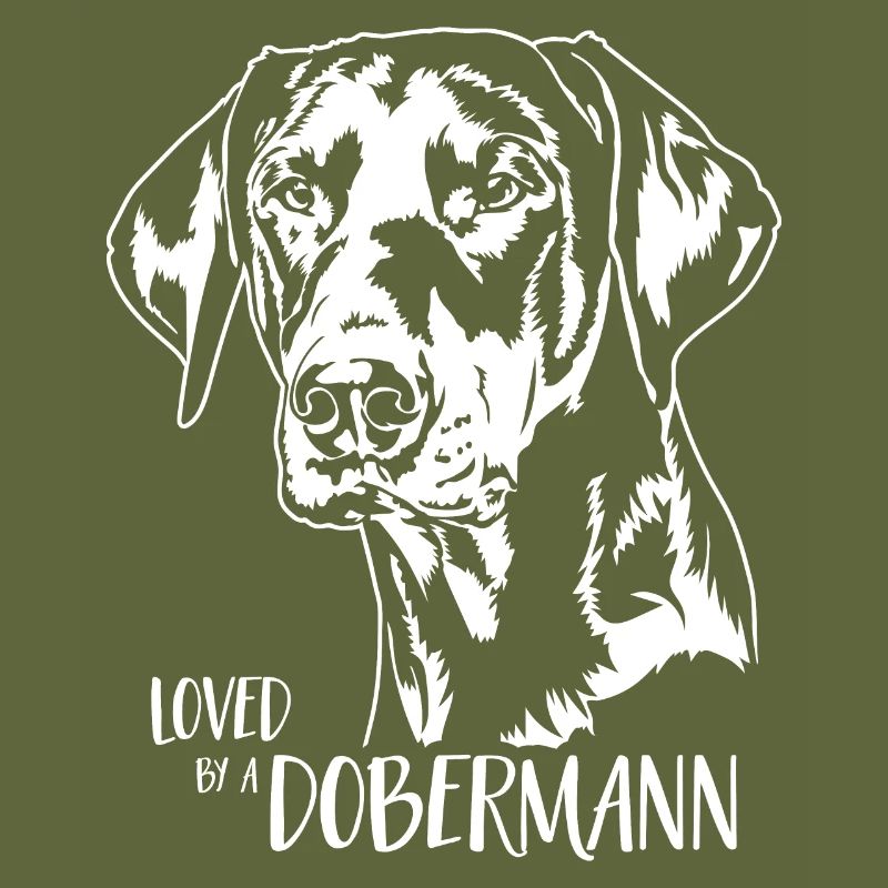 Loved by a Dobermann Hundespruch Wilsigns