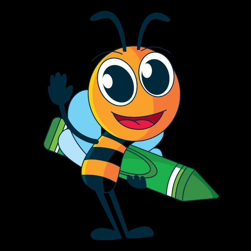 Abeille avec crayon