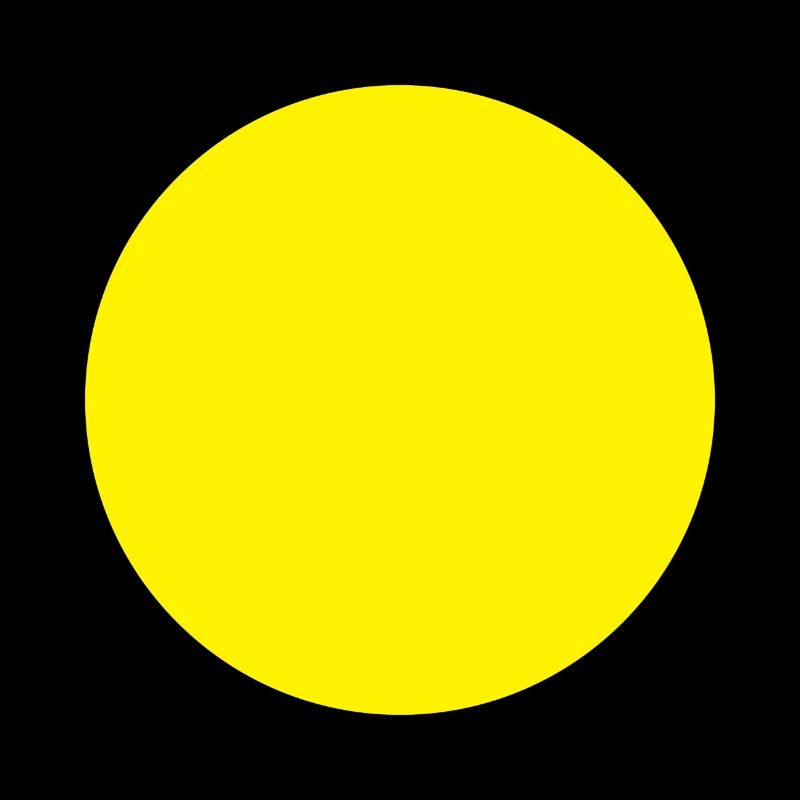 yellow circle with black outline