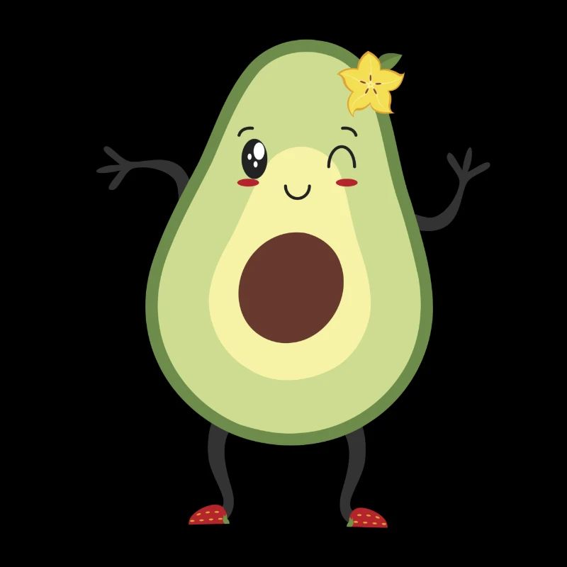 Fille avocat avec fleur dans les cheveux