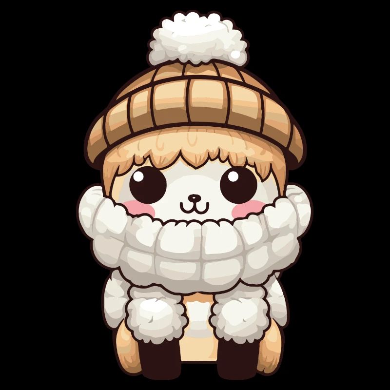 Alpaca Winter Llama Comic Cute