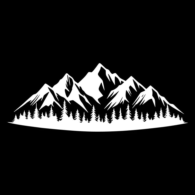 Berge mit Bäumen Vektor