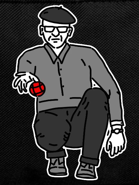 Petanque Player Right-Handed