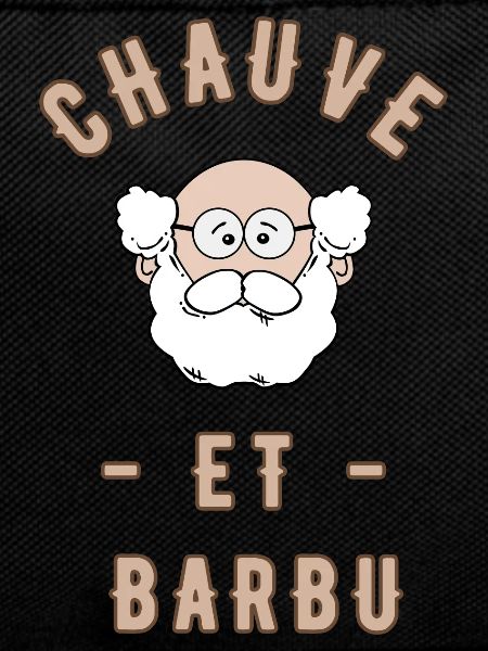 Glatze und bärtig
