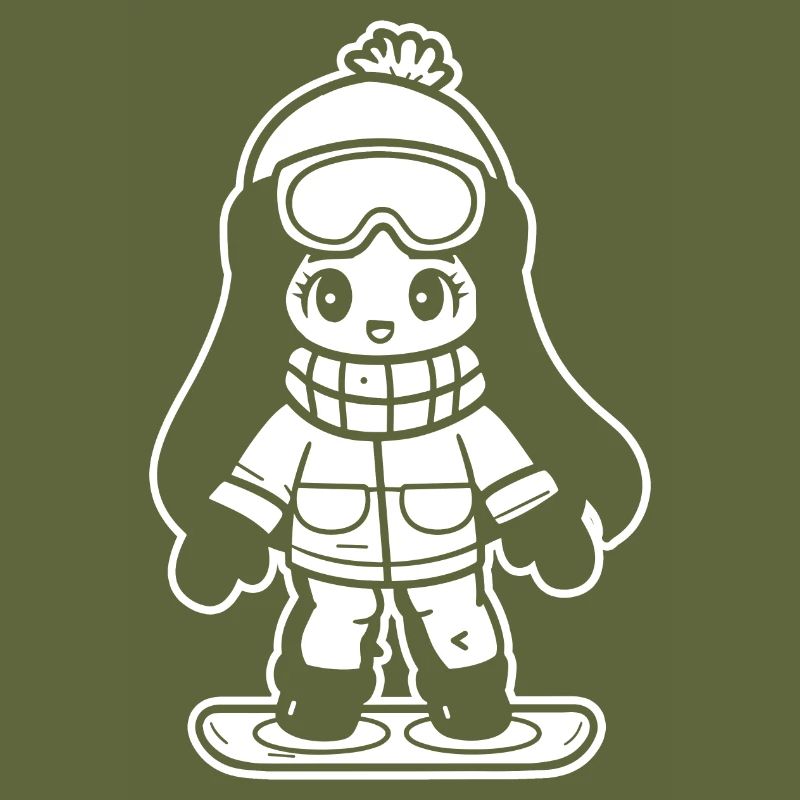 Snowboarder Mädchen