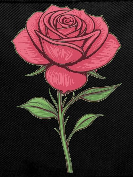 Elegant rose illustration for clothes