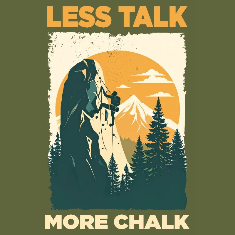 Kletteraussage Less Talk More Chalk