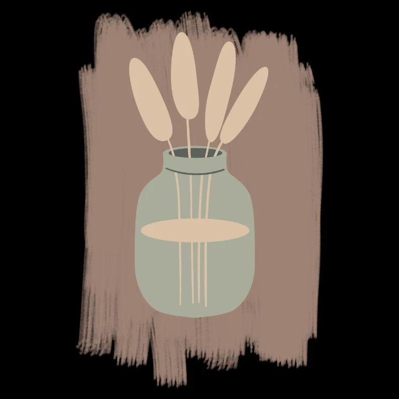 Vase avec roseau Minimal