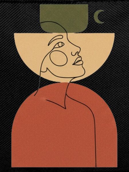 Abstract Head with Geometric Shape