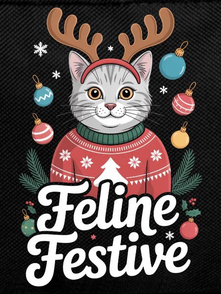 Feline Festive Christmas Cat Reindeer Antlers