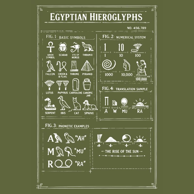 Conception des hiéroglyphes de l’Égypte ancienne