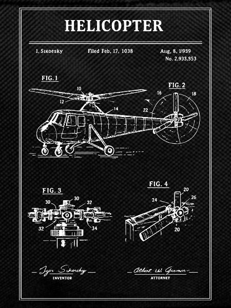 Helicopter Blueprint Diagram
