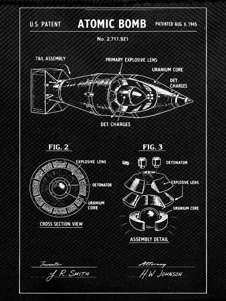 Atomic Bomb Blueprint Sketch