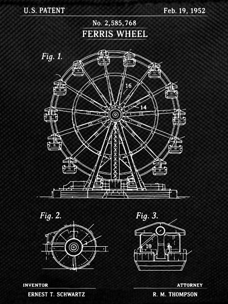Blueprint Ferris Wheel Sketch