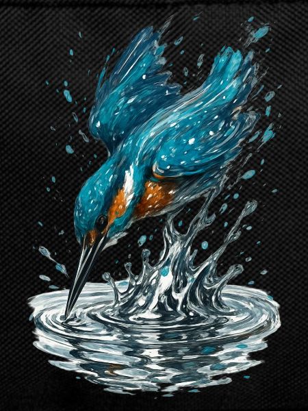 Kingfisher in action