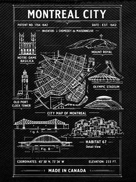Montreal City Sketch Map